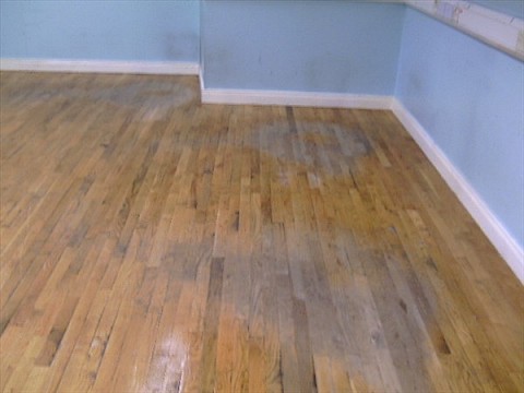 Office Floor Before Sanding