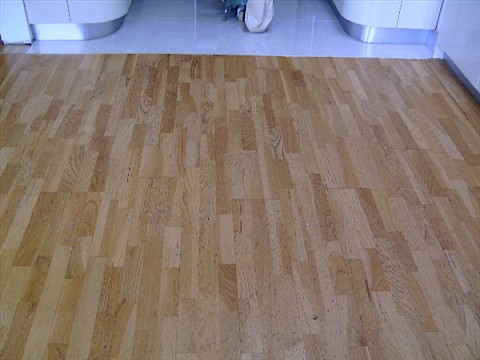 Dining Area in Kitchen Before Sanding