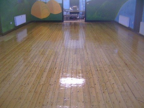 Scouts Hall Sanded & Re-Finished